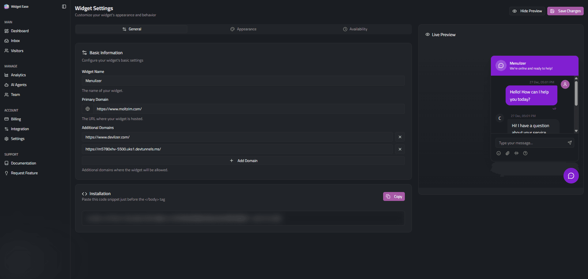 Add One Line of Code